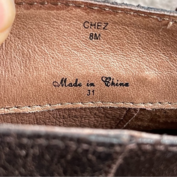 Donald J. Pliner Chez Vintage  Brown Suede Leather Wedge Ankle Boots Women’s 8 - Picture 8 of 8